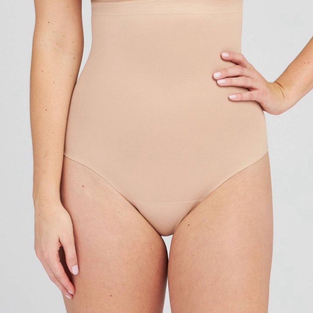 ASSETS by SPANX Women's Flawless Finish High-Waist Shaping Thong Beige S